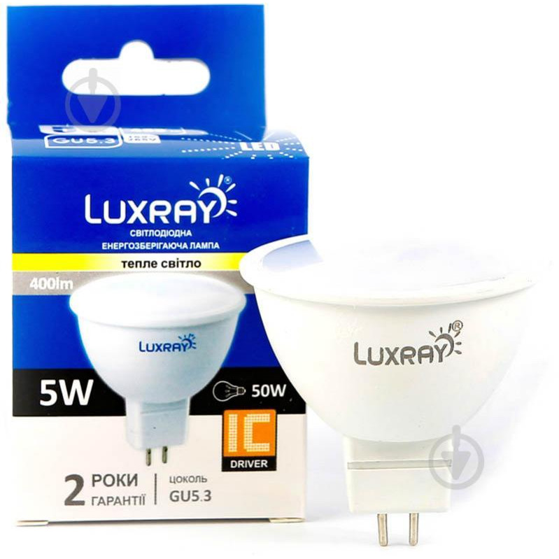 Luxray LED 5W MR16 GU5.3 220V 3000K (LX430-MR16-05) - зображення 1