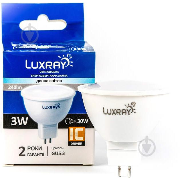 Luxray LED 3W MR16 GU5.3 220V 3000K (LX430-MR16-03) - зображення 1