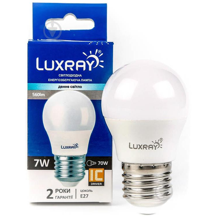 Luxray LED 7W G45 E27 220V 4200K (LX442-A45-2707) - зображення 1