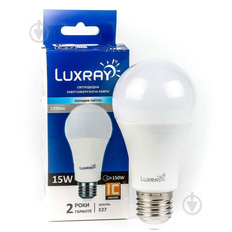 Luxray LED 15W A60 E27 220V 6400K (LX464-A60-2715) - зображення 1