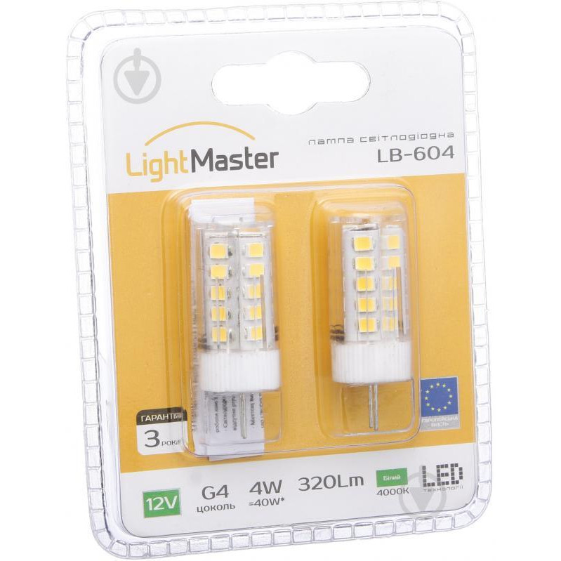 Lightmaster LED LB-604 12V 4W G4 4000K 2 шт - зображення 1