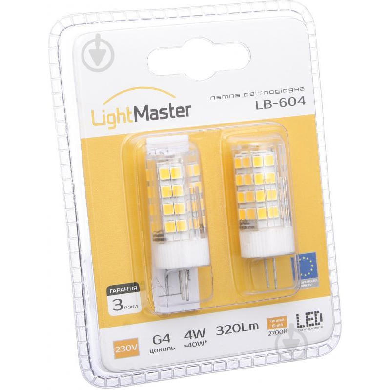 Lightmaster LED LB-604 220V 4W G4 2700K 2 шт - зображення 1