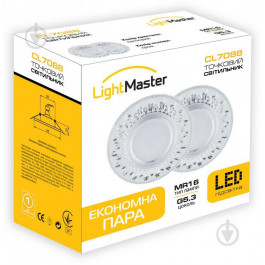   Lightmaster Світильник точковий 2 шт./уп. з LED-підсвічуванням CL7088 MR16 GU5.3 прозорий/хром