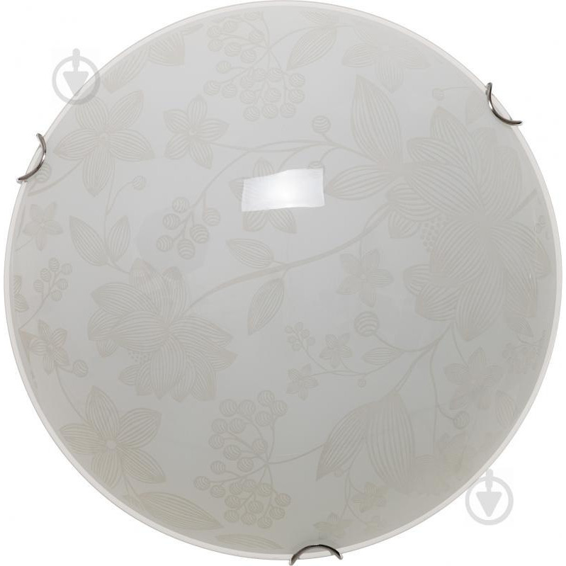 Декора Светильник настенно-потолочный Флора 2x60 Вт E27 белый с рисунком 24290 gl - зображення 1