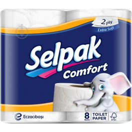 Selpak Туалетная бумага Comfort двухслойная 8 рулонов (8690530084018)