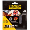 Stanley Сетка шлифовальная для эксцентрика 125 мм,сечение 80,120,240 STA39267 - зображення 1
