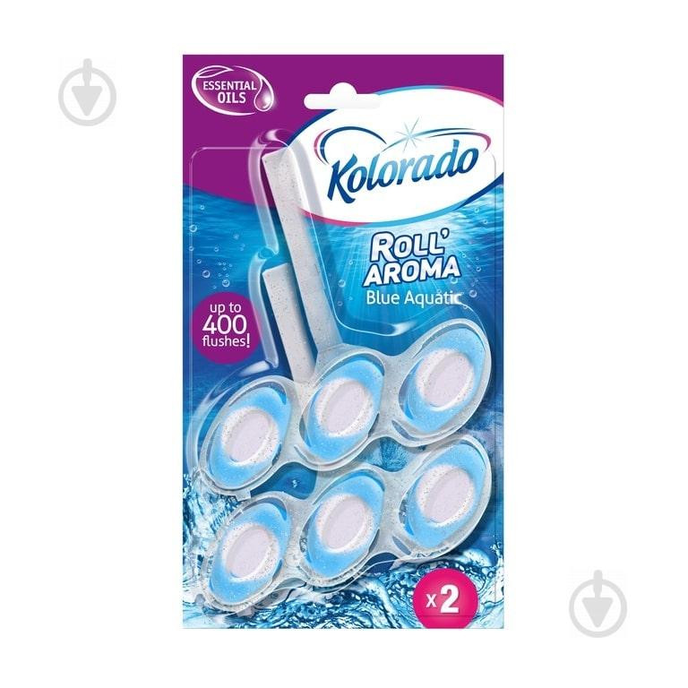 Kolorado Туалетный блок  Roll Aroma Blue Aquatic 2х51 г (5902506009318) - зображення 1