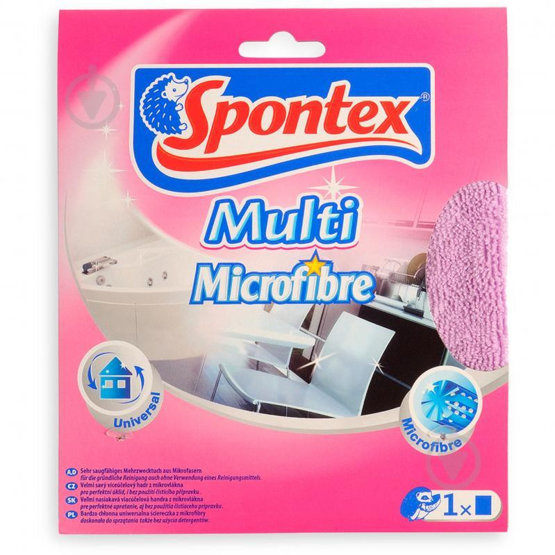 Spontex Салфетка универсальная  Multi микрофибра 32х32 см 1 шт./уп. / в ассортименте (9001378430377) - зображення 1