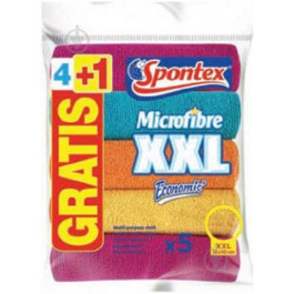 Spontex Тряпка для стекла и поверхностей XXL 4+1 38х40 см см 5 шт./уп. (3384121218047)