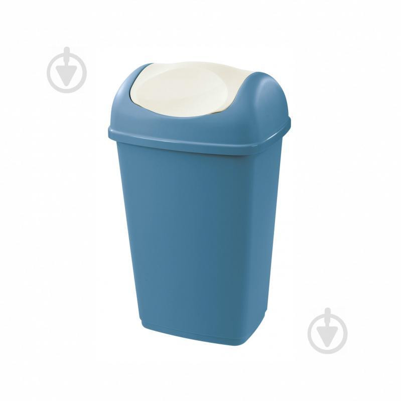 Tontarelli Ведро для мусора с поворотной крышкой Грация 15 л синий/белый 9535 TO - зображення 1