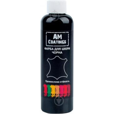 AM Coatings Краска для изделий из кожи 200 мл черный (4820181380564) - зображення 1