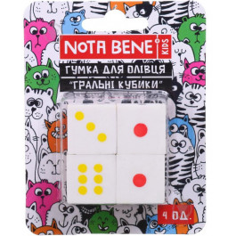 Nota Bene Ластик для карандашей Игральные кубики 4 шт