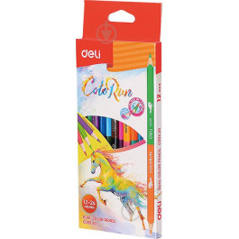 Deli Набор карандашей Color Run EС00520 12 шт. 24 цвета двухсторонние