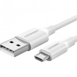 UGREEN US289 USB-A to Micro USB QC3.0 0.5m White (60140)