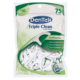 DenTek Тройное очищение (Triple Clean) Флосс-зубочистки, 75 шт.