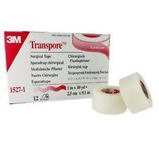 3M Пластырь на основе прозрачного перфорированного пластика  Micropore Transpore 2,5 см х 9,1 м, арт.15