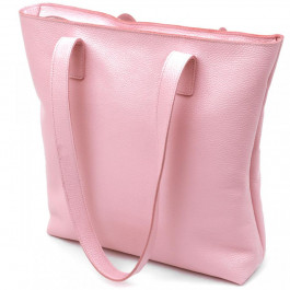 SHVIGEL Містка шкіряна жіноча сумка-шоппер  16356 Рожева