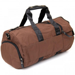 Vintage Вместительная спортивная сумка из плотного текстиля в коричневом цвете  (20643)
