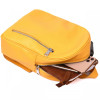 SHVIGEL Яскравий жіночий рюкзак з натуральної шкіри  16321 Жовтий - зображення 5