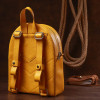 SHVIGEL Яскравий жіночий рюкзак з натуральної шкіри  16321 Жовтий - зображення 8