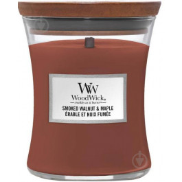 WoodWick Свеча ароматическая  Medium Smoked Walnut & Maple 275 г (5038581121369)