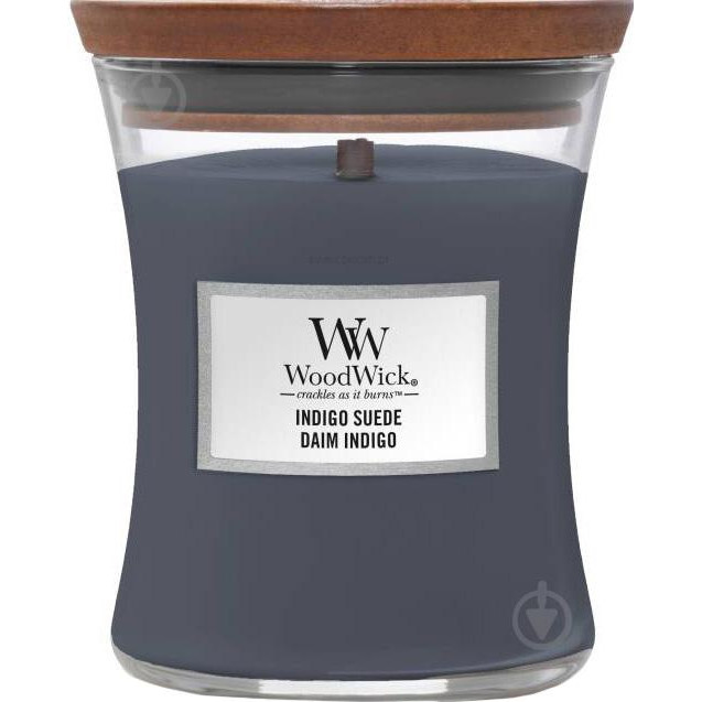 WoodWick Свеча ароматическая  Medium Indigo Suede 275 г (5038581121352) - зображення 1