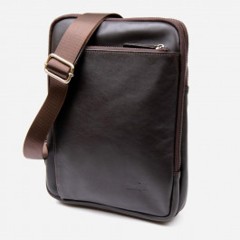 SHVIGEL Мужская сумка кожаная  Коричневая (leather-11282)