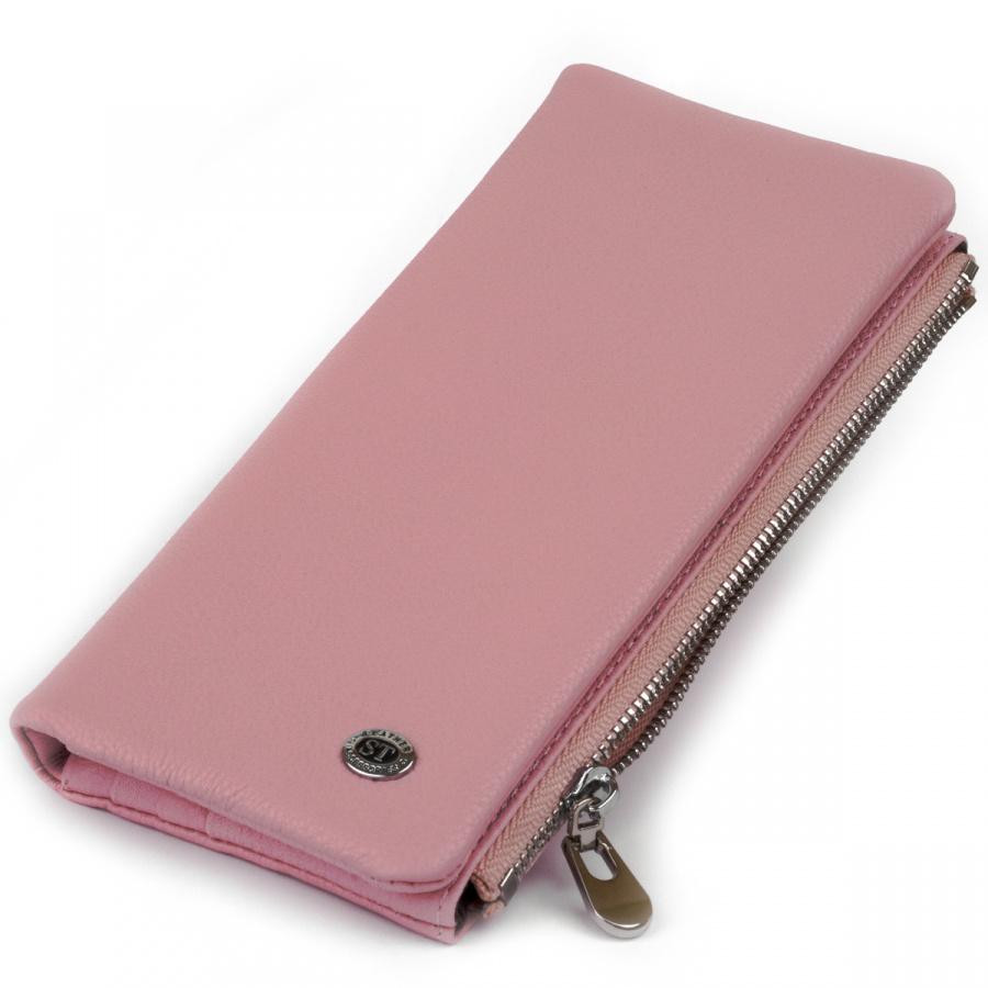 ST Leather Вертикальний гаманець на кнопці жіночий  19201 Рожевий - зображення 1