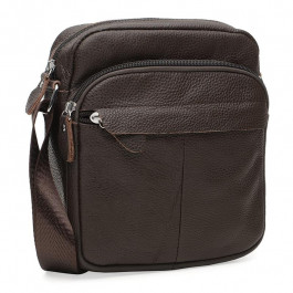Borsa Leather Чоловіча сумка через плече  коричнева (K10082-brown)