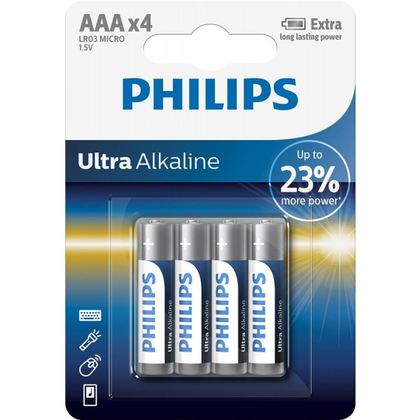 Philips AAA bat Alkaline 4шт PowerLife (LR03E4B/97) - зображення 1