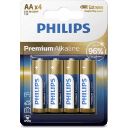 Philips AA bat Alkaline 4шт Premium Alkaline (LR6M4B/10)