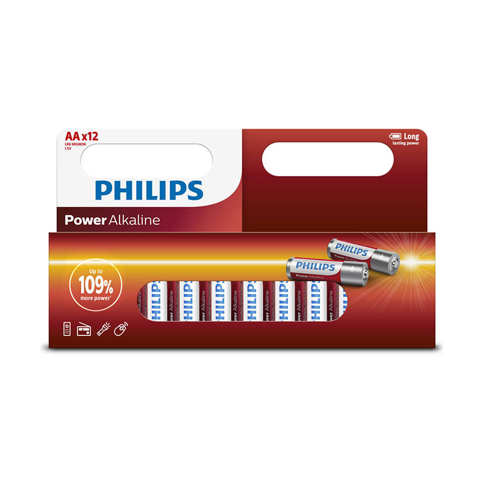 Philips AA bat Alkaline 12шт PowerLife (LR6P12W/10) - зображення 1