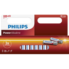 Philips AAA bat Alkaline 12шт Power Alkaline (LR03P12W/10)