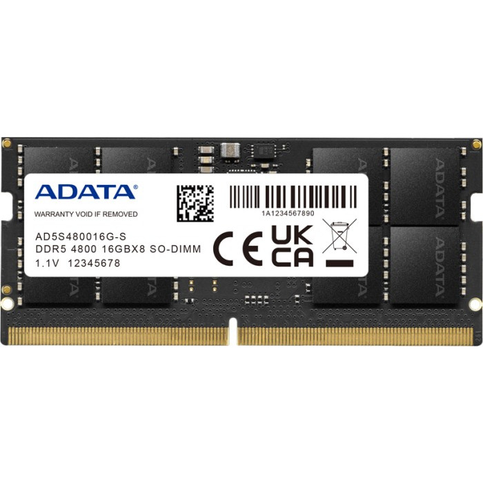 ADATA 32 GB SO-DIMM DDR5 4800 MHz (AD5S480032G-B) - зображення 1
