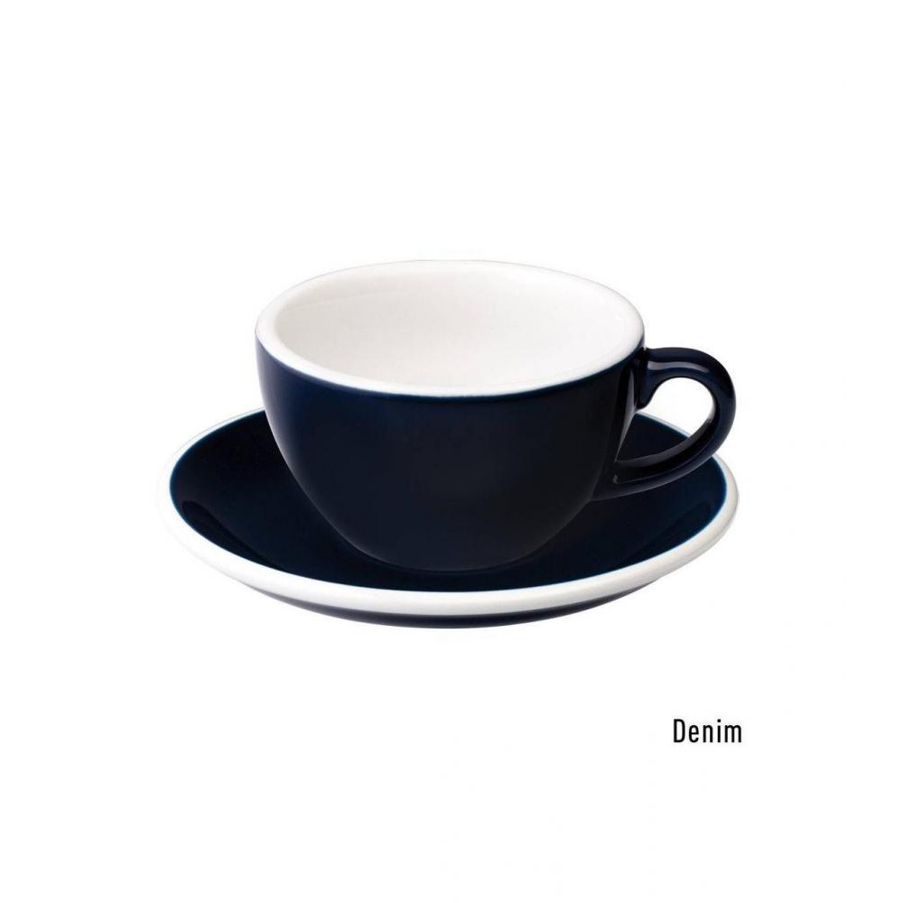 Loveramics Чашка и блюдце под кофе с молоком  Egg Flat White, 150 мл, Denim (C088-58BDE) - зображення 1