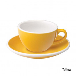 Loveramics Чашка и блюдце под кофе с молоком Egg Flat White(150 мл) (Yellow)