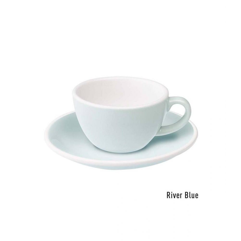 Loveramics Чашка и блюдце под кофе с молоком  Egg Flat White, 150 мл, River Blue (C088-36BBLL) - зображення 1