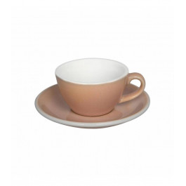 Loveramics Чашка и блюдце под кофе с молоком  Egg Flat White, 150 мл, Rose (C088-129BRO)