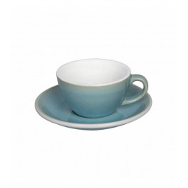   Loveramics Чашка и блюдце под кофе с молоком  Egg Flat White, 150 мл, Ice Blue (C088-132BIB)