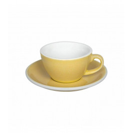 Loveramics Чашка и блюдце под кофе с молоком  Egg Flat White, 150 мл, Butter Cup (C088-130BBC)