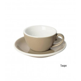 Loveramics Чашка и блюдце под кофе с молоком  Egg Flat White, 150 мл, Taupe (C088-80BTP)