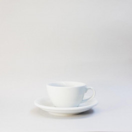Loveramics Чашка и блюдце под кофе с молоком  Egg Flat White, 150 мл, White (C088-58BDE)