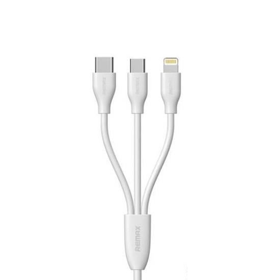 REMAX USB-C/Lighting/Micro USB 3in1 White (RC-109TH-WHITE) - зображення 1