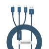Baseus Superior Fast 3in1 USB to Lightning / Micro-USB / USB Type-C 1.5m Blue (CAMLTYS-03) - зображення 1