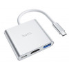 Hoco HB14 Easy to use Hub (USB3.0, HDMI, PD) Silver - зображення 5