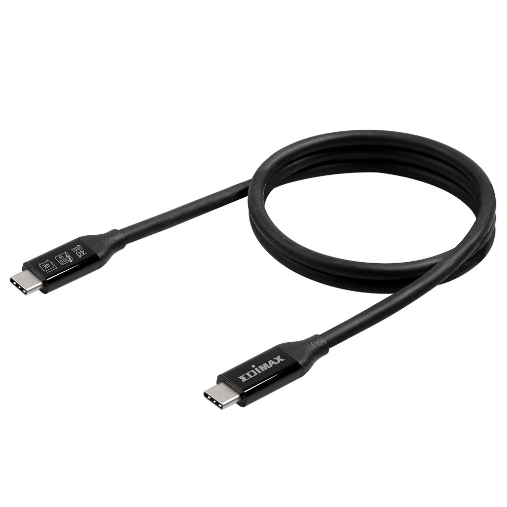 Edimax 40Gbps USB-C to USB-C 1m Black (UC4-010TB) - зображення 1