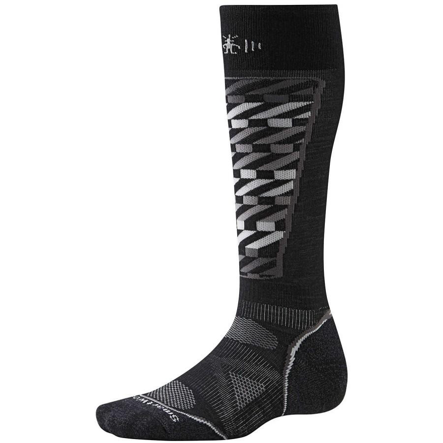 Smartwool Термоноски мужские  PhD Ski Light Pattern XL Черный-Белый - зображення 1