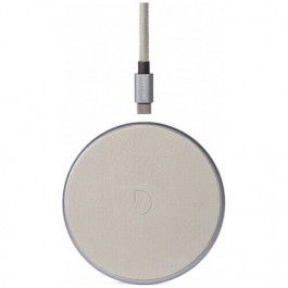 DECODED Wireless Fast Charger Leather Pad 10W Silver Metal/Grey (D9WC2SRGY)