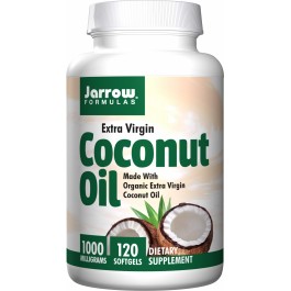 Jarrow Formulas Coconut Oil Extra Virgin 1000 mg 120 caps