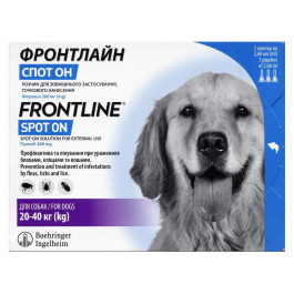 Frontline Spot On - капли для собак Вес 20 - 40 кг, одна пипетка (25486)